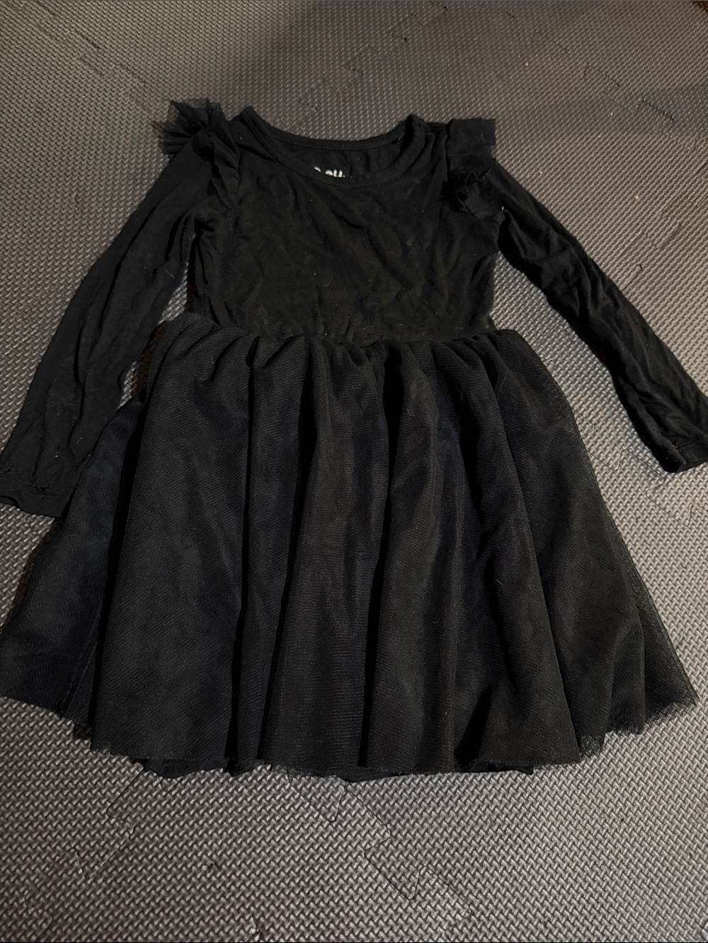 Little sleepies black twirl tulle dress